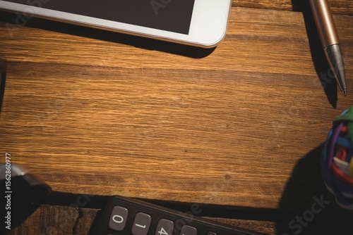 Close-up of mobile phone on table
