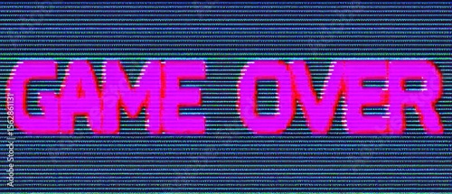 Retro game over message