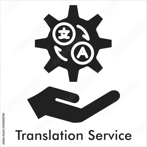 Translation Service Glyph Icon