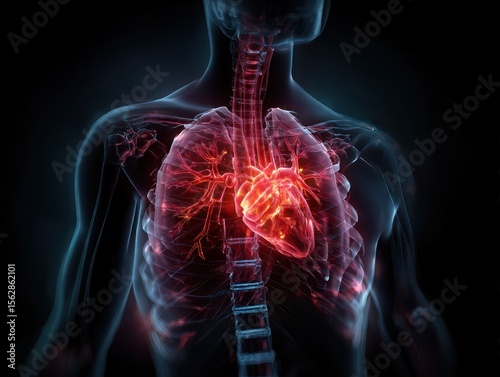 3D anatomy of human heart and lungs (1)
