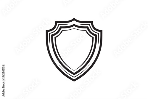Shield with Two-Toned Design - Symbolizing Protection and Prestige

