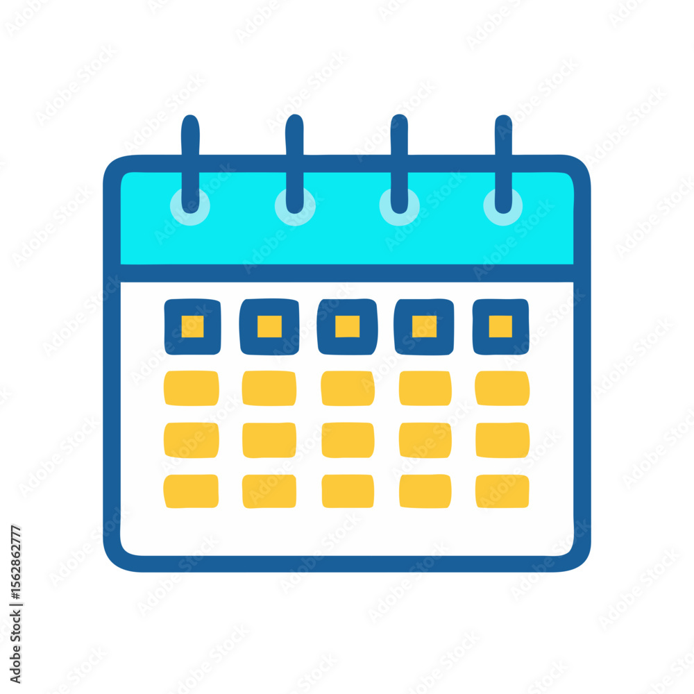 Calendar icon denoting schedule planning on black background design Calendar icon denoting schedule planning on black background design