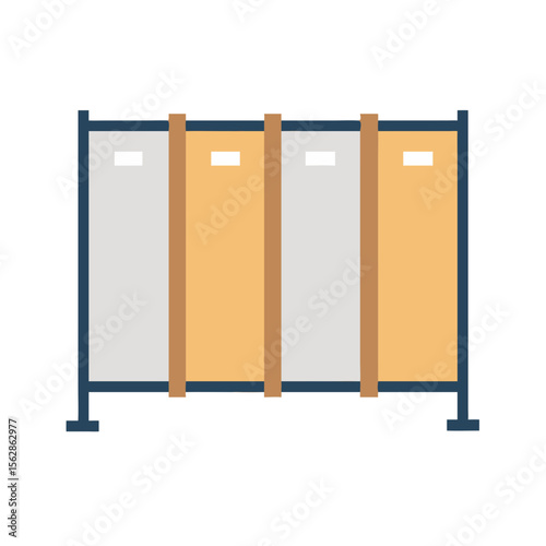 Flat design lockers vector illustration on black background