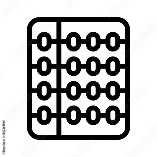 abacus line icon
