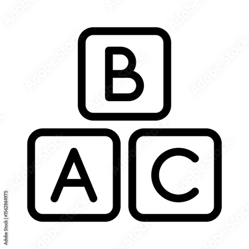 alphabet line icon