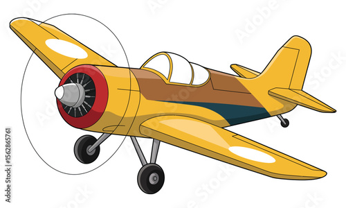 Colorful Aircraft Illustration Professional Vector Art

