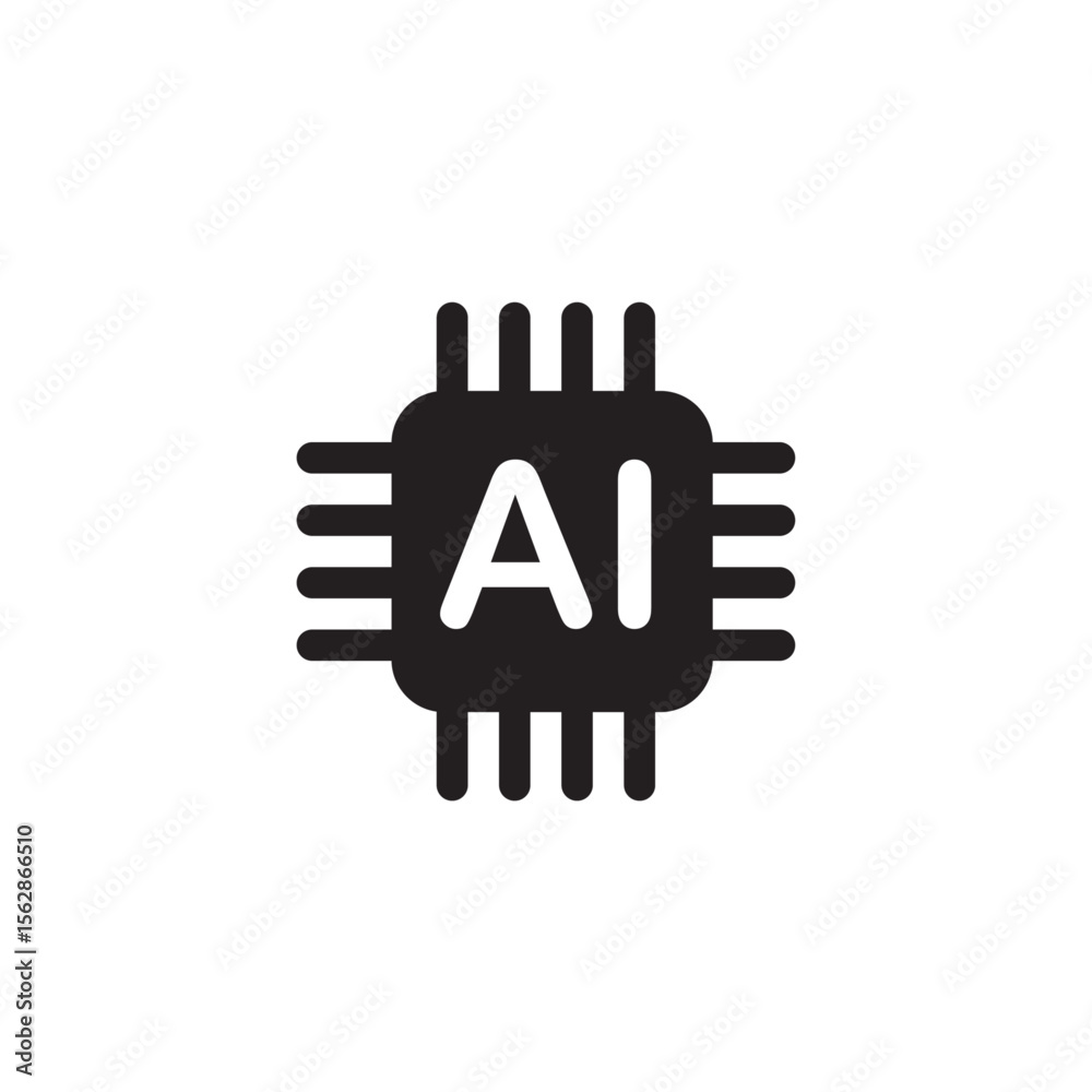 Fototapeta premium ai integration icon 