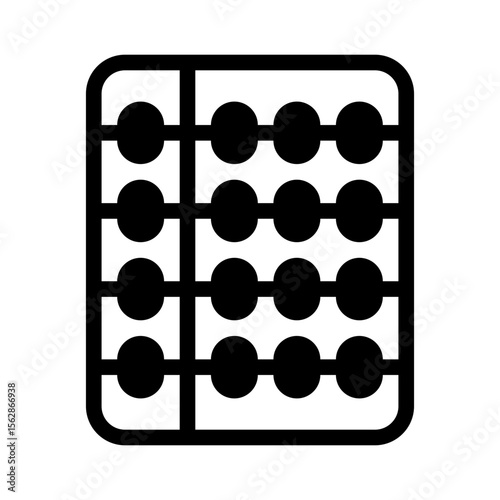 abacus glyph icon