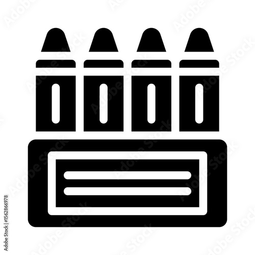 crayons glyph icon