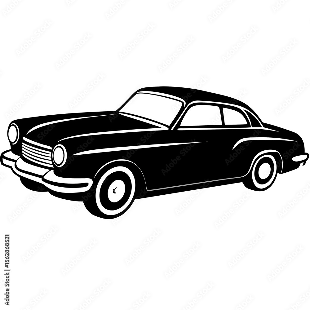 Naklejka premium retro car isolated on white