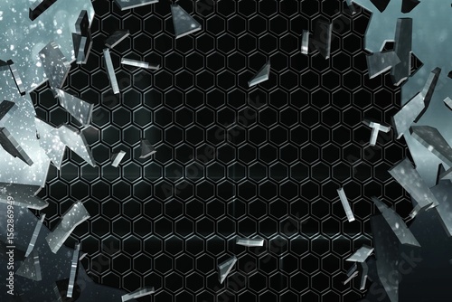 Glass shattering to show dark pattern