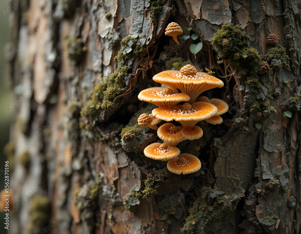 group of mushrooms group of mushrooms