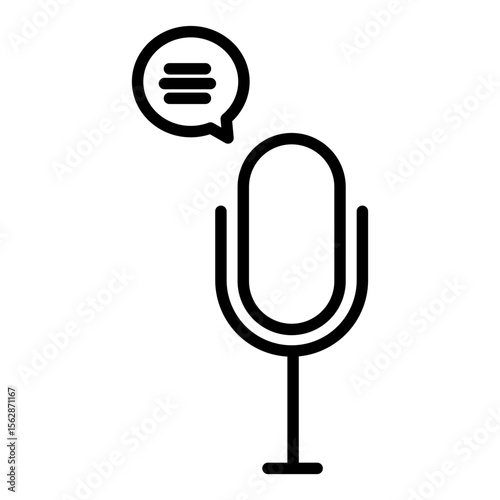 Microphone icon. Music Outline Icon. Simple vector icons
