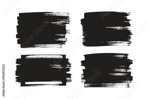 Set of universal grunge black paint background with frame. Dirty artistic design elements, boxes, frames for text.