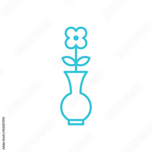 Minimalistic Stillness icon. Isolated on white. Blue icon set.