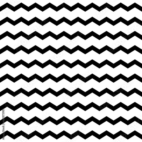 Black and white zig zag Seamless Pattern texture