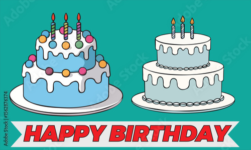 Happy birthday greeting vector design