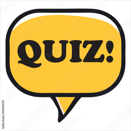 Quiz with speech bubble symbols