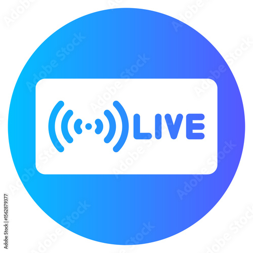 live streaming gradient icon
