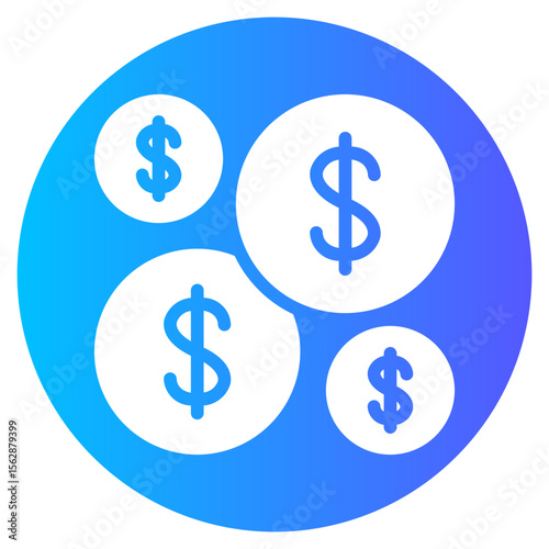 monetizing gradient icon