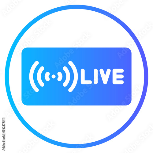 live streaming gradient icon