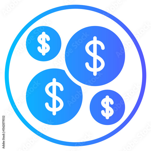 monetizing gradient icon
