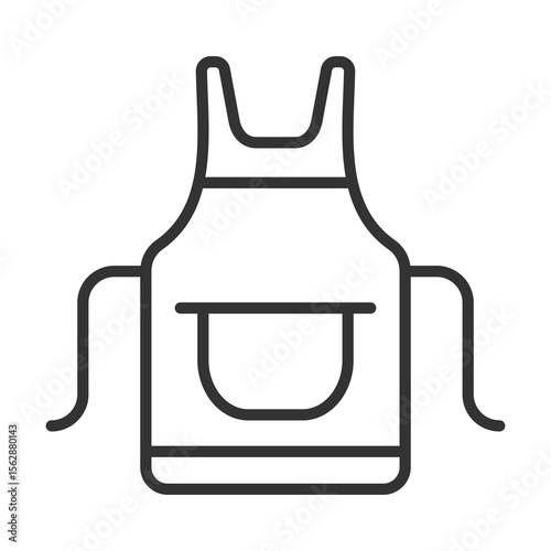 Apron Icon Outline Style. Vector Illustration Design
