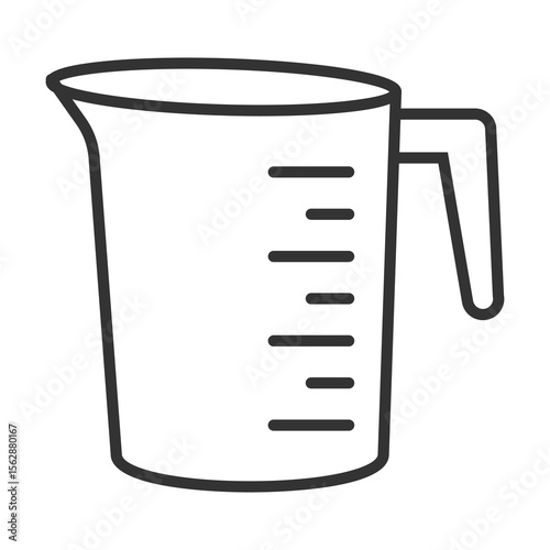 Measuring Cup Icon Outline Style. Vector Illustration Design