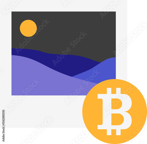 Cryptocurrency Coin Icon Element