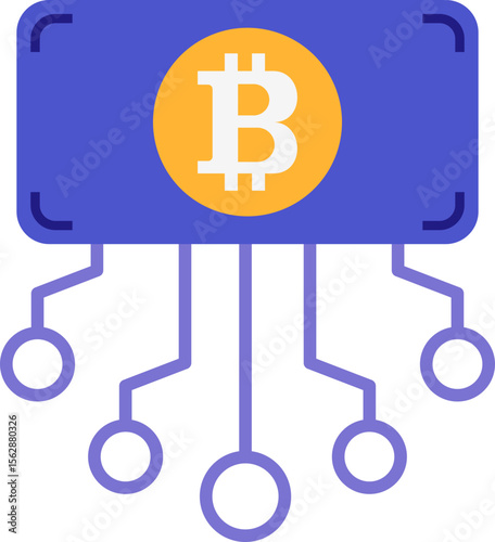 Cryptocurrency Coin Icon Element