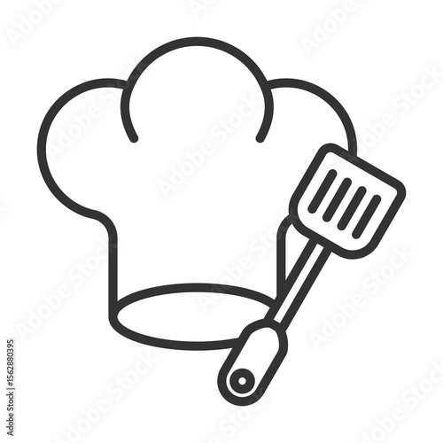 Chef Icon Outline Style. Vector Illustration Design