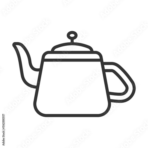 Teapot Icon Outline Style. Vector Illustration Design