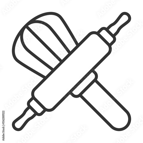Baking Icon Outline Style. Vector Illustration Design