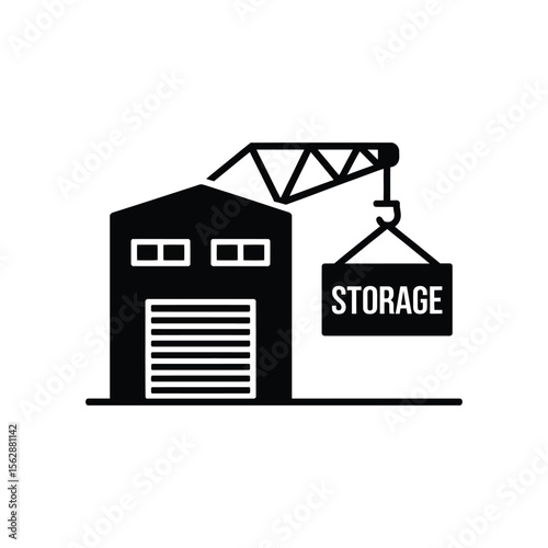 Storage warehouse icon representing logistics and operations