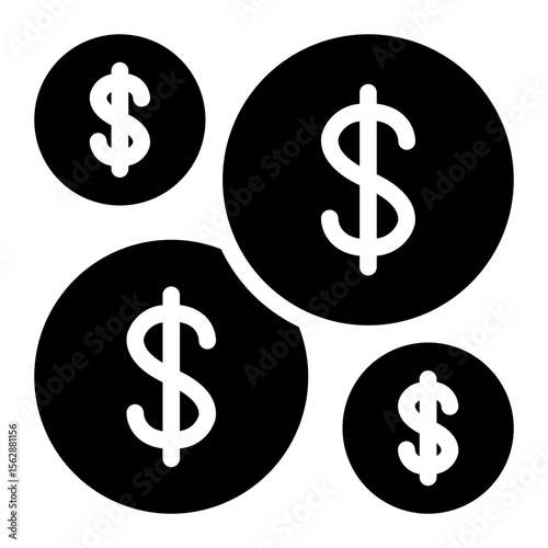 monetizing glyph icon