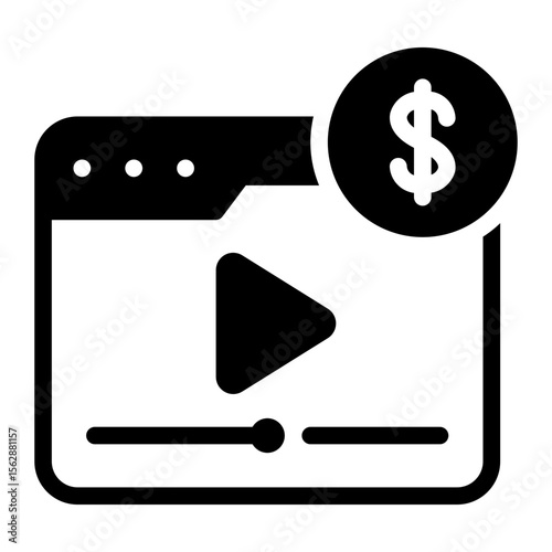 paid content glyph icon
