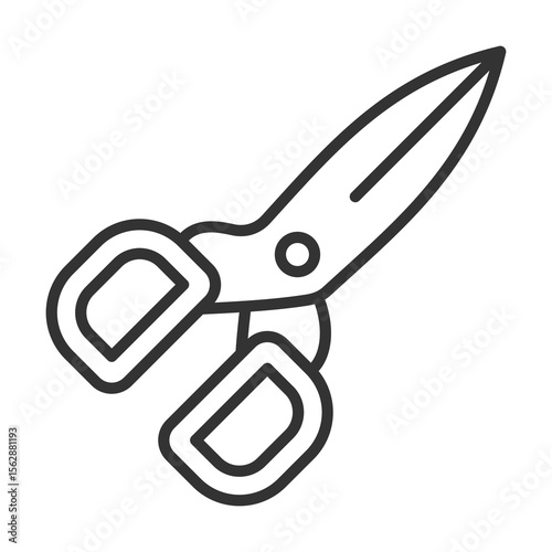 Kitchen Shears Icon Outline Style. Vector Illustration Design