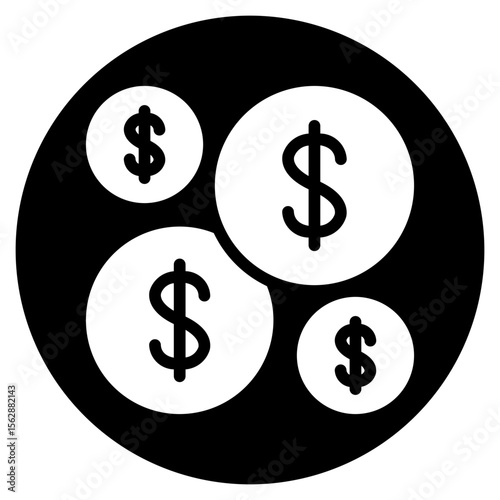 monetizing glyph icon
