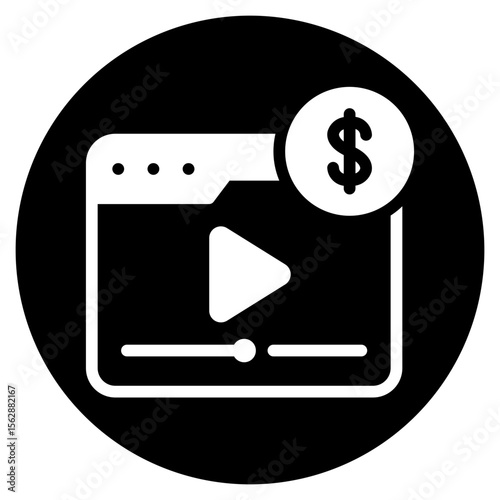 paid content glyph icon