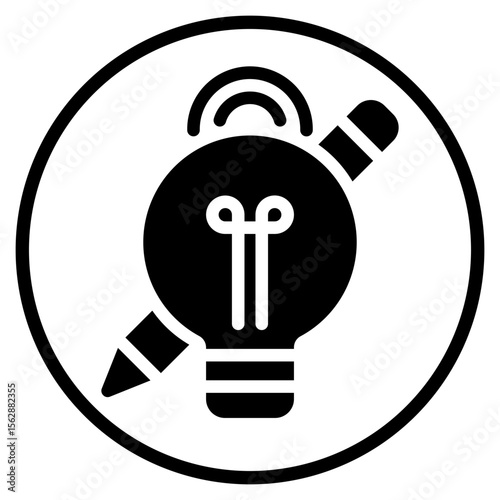 design thinking glyph icon