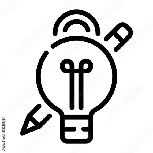 design thinking line icon