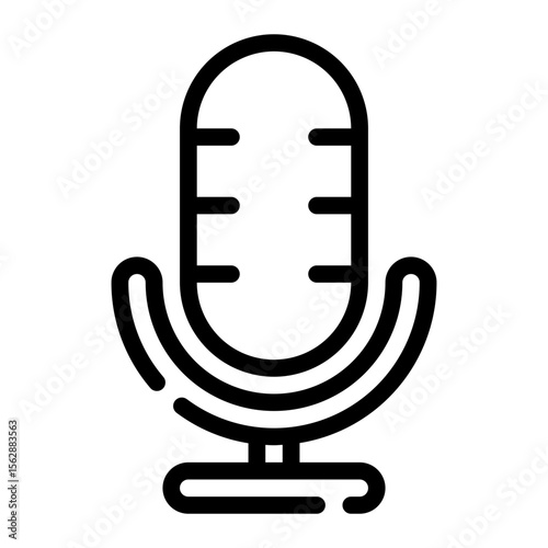 mic line icon