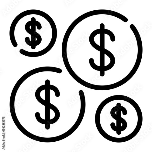 monetizing line icon
