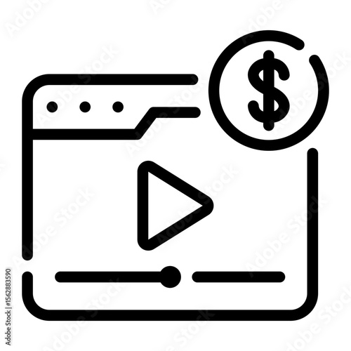 paid content line icon