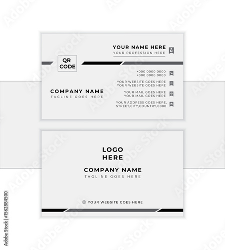  Professional trendy business card with luxury shapes. Visiting cards with modern design. best for print items. editable vector illustration. 
             