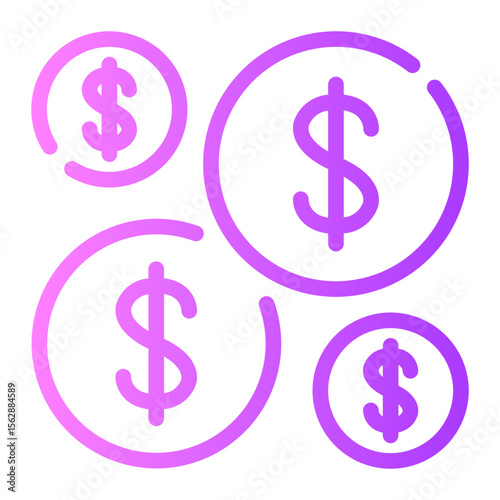 monetizing gradient icon