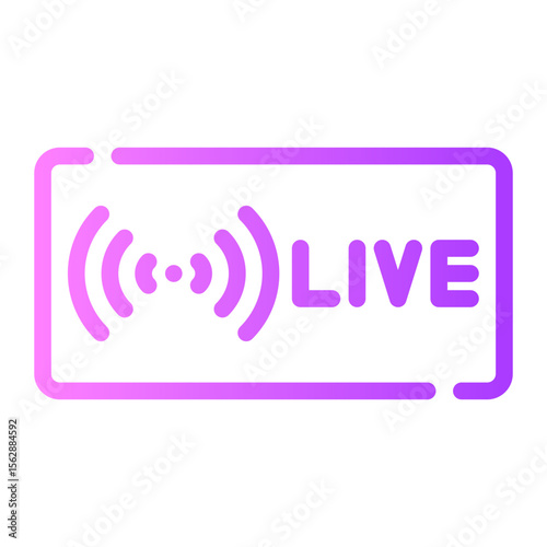live streaming gradient icon