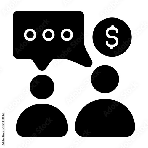Negotiation Modern Solid Style Icon