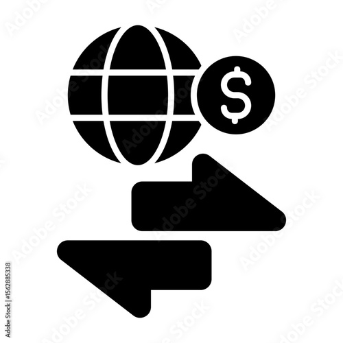 Transaction Modern Solid Style Icon