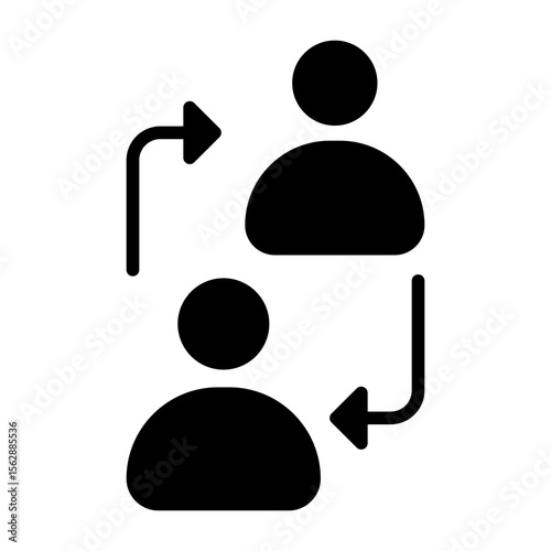 P2P Modern Solid Style Icon